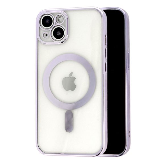 Etui do iPhone 13 Mini fioletowy premium MagSafe z osłoną kamery