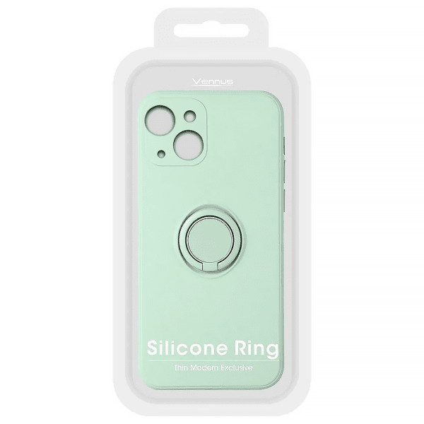 etui do iphone 13 mini magnetic ring matowe nie widać śladów, uchwyt magnetyczny 360° ze smyczą miętowy