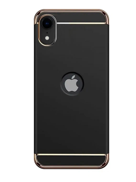 etui do iphone xr 3w1 czarno złote 5