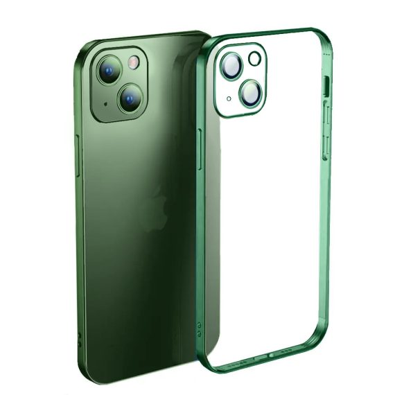 Etui do iPhone 13 Premium Protect Full Cover z osłoną kamery i obiektywów 9H zielone