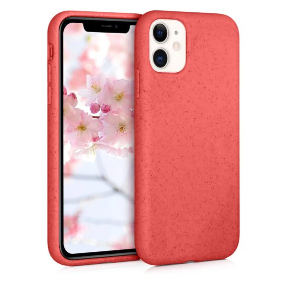 Etui do iPhone 12 mini Biodegradowalne case, 100% naturalny skład, czerwone