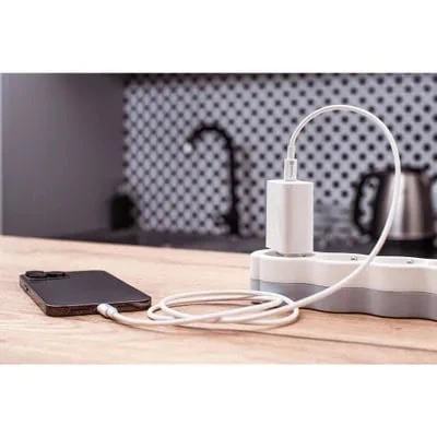 Kabel 2xUSB Typ C do iPhone 15:16:17, laptopa, tableta, PD100W, szybkie ładowanie, 2 metry, biały2