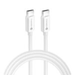 Kabel 2xUSB Typ C do iPhone 15/16/17/18, laptopa, tableta, PD100W, szybkie ładowanie, 2 metry, biały