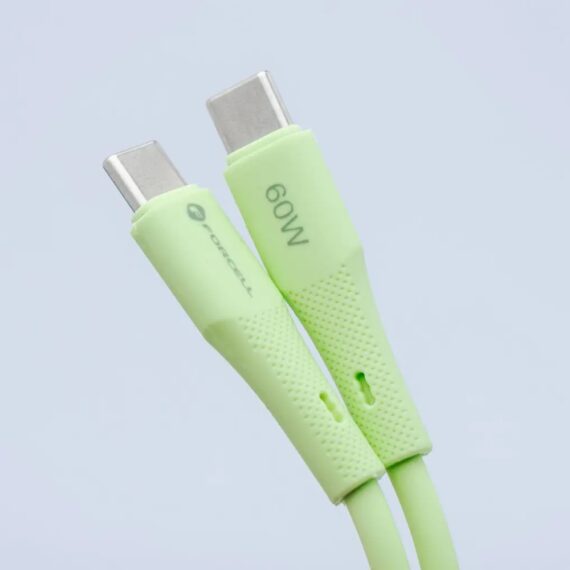 Kabel 2xUSB Typ C do iPhone 151617, tableta, laptopa, szybkie ładowanie PD, QC 4.0, SUPERVOOC, 1 metr, zielony (6)