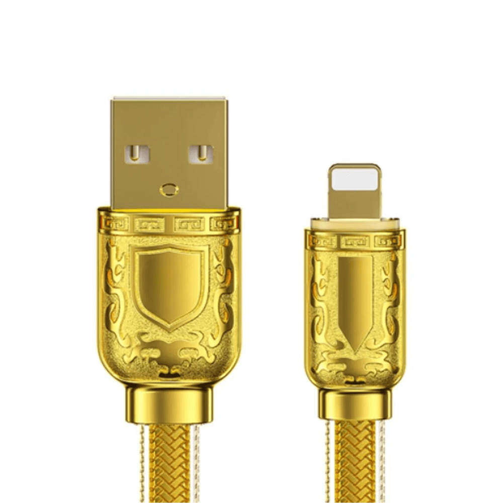 złoty piękny kabel usb iphone lightning do szybkiego ładowania 30w 100 cm