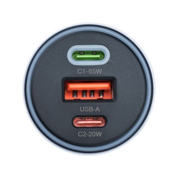 Ładowarka samochodowa dwa porty USB Typ C + USB 66W QC4.0, AFC nowe (1)