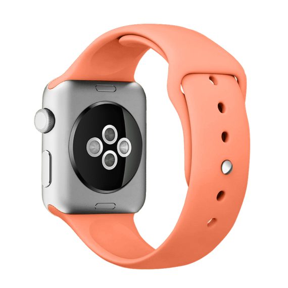 sportowy pasek silikonowy do zegarka apple watch pomarańczowy 4