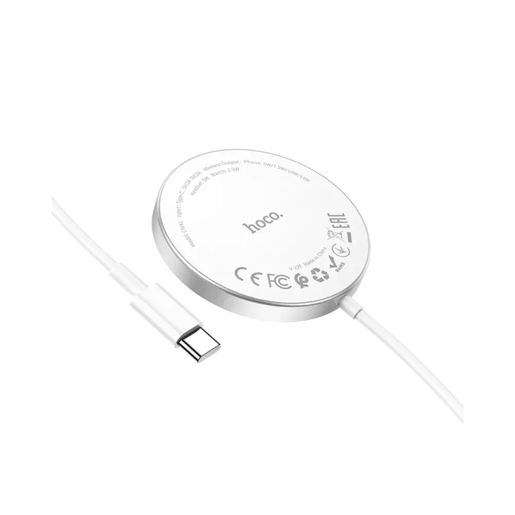 Ładowarka bezprzewodowa magsafe 2w1 do iphone 14/13/12 (mini/plus/pro/pro max) + apple watch 1 7, se, biała
