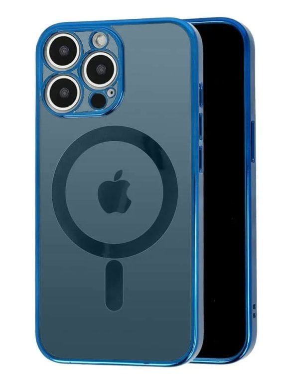 etui do iphone 12 pro max premium blue magsafe z osłoną kamery głęboki niebieski