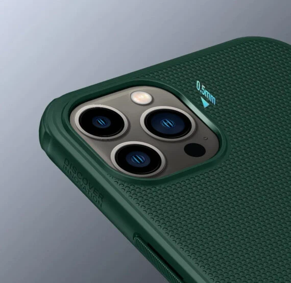 Etui do iPhone 13 Pro matowe, wzmocnione, odporne na zabrudzenia, zielone