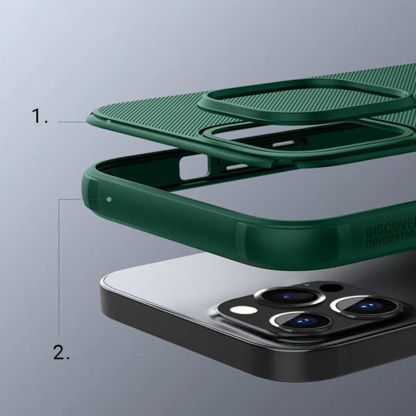 Etui do iPhone 13 Pro matowe, wzmocnione, odporne na zabrudzenia, zielone