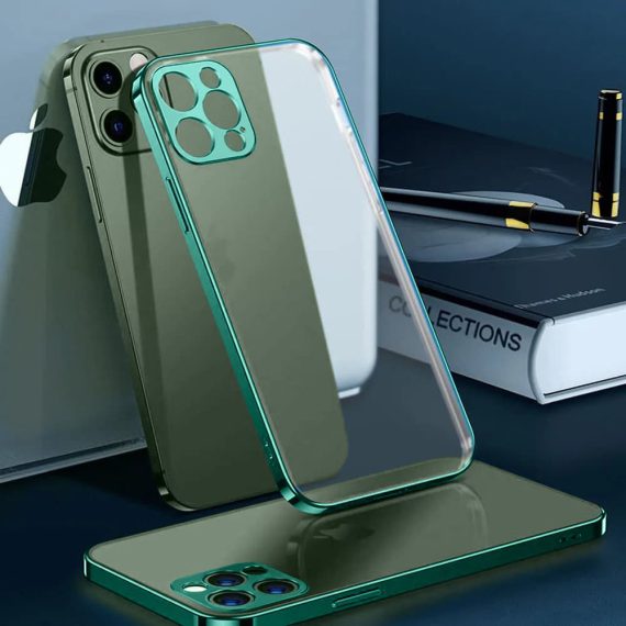 etui do iphone 13 pro max protective matte z osłoną kamery, zielone