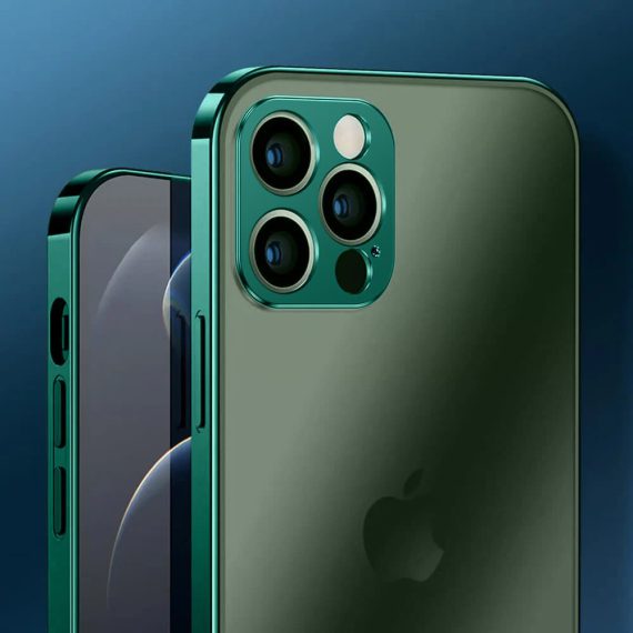 etui do iphone 13 pro max protective matte z osłoną kamery, zielone