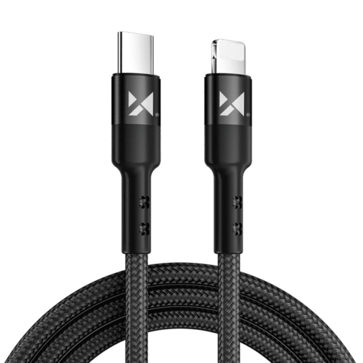 Kabel USB Typ C - Lightning szybkie ładowanie PD20W długi 1 metr, czarny