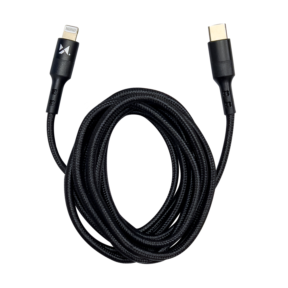 Kabel USB Typ C - Lightning szybkie ładowanie PD20W długi 1 metr, czarny