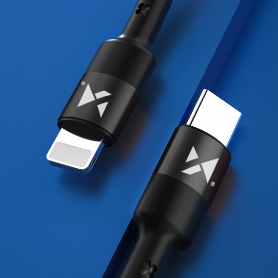 Kabel USB Typ C - Lightning szybkie ładowanie PD20W długi 1 metr, czarny