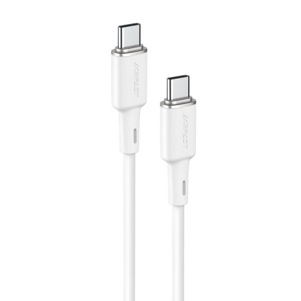 kabel 2xusb typ c, szybkie ładowanie, pd60w, do iphone 15 (wszystkie modele), tabletu, laptopa, 120 cm, biały