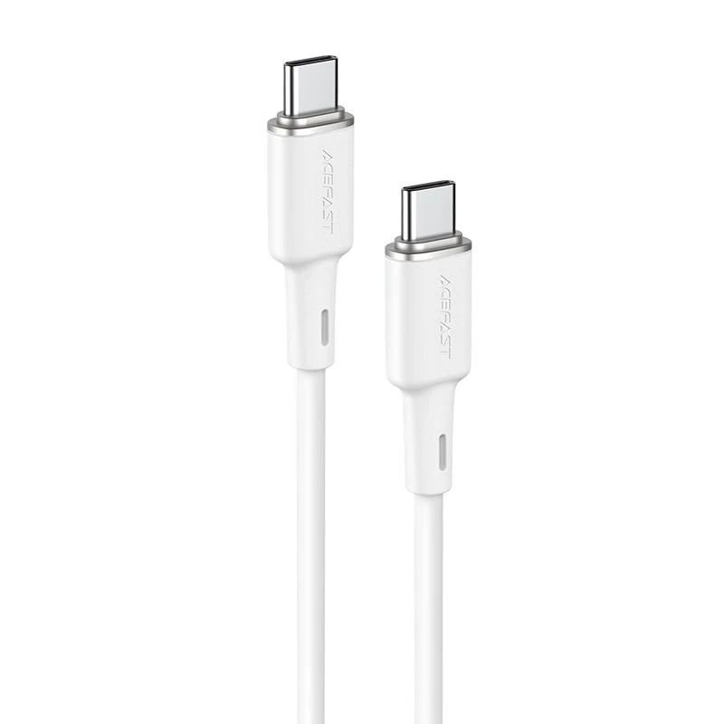 Kabel 2xUSB Typ C, szybkie ładowanie, PD60W, do iPhone 15 (wszystkie modele), tabletu, laptopa, 120 cm, biały