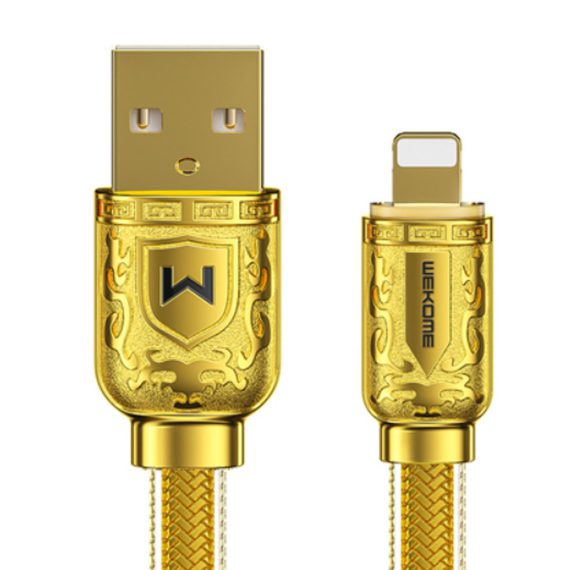 Złoty piękny kabel USB – iPhone lightning (wszystkie modele) do szybkiego ładowania 30W – 1m