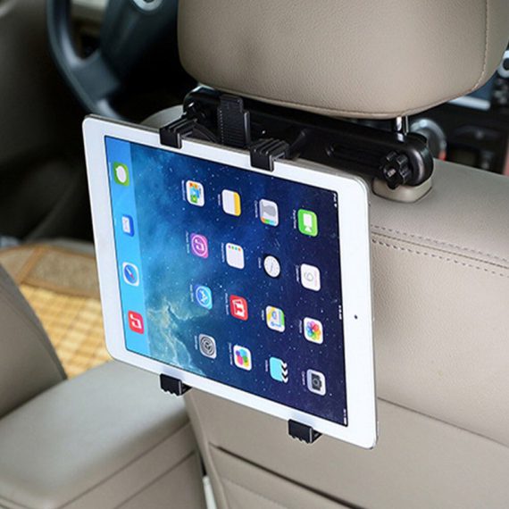 Uchwyt samochodowy na  tablet iPad, Galaxy na zagłówek, czarny