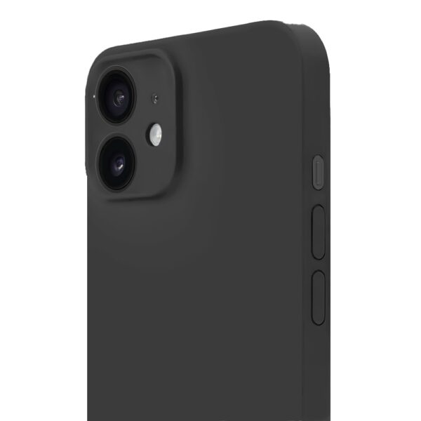 Etui do iPhone 11 silikonowe z mikrofibrą soft touch z osłoną na aparat, czarne (6)