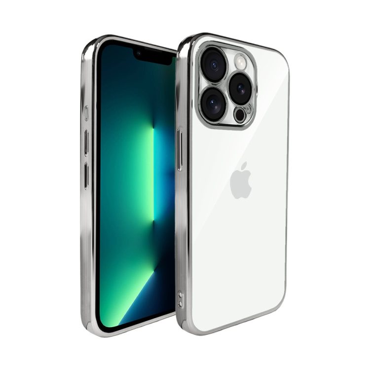 etui do iphone 13 pro srebrne premium golden z osłoną kamery