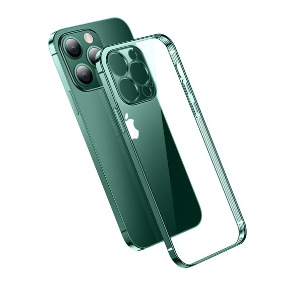 Etui do iPhone 14 Pro slim green z osłoną kamery, alpejska zieleń