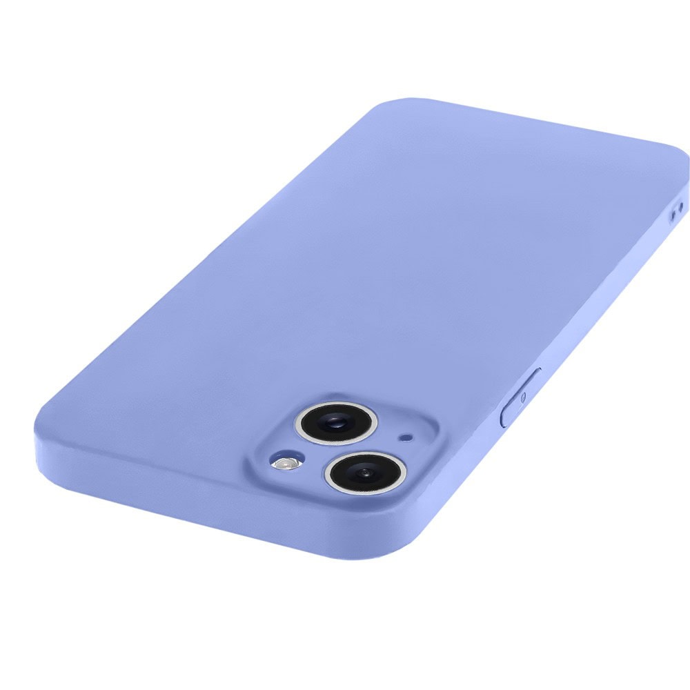 Etui do iPhone 13 silikonowe z mikrofibrą premium soft touch z osłoną na aparat, fioletowe liliowe (3)