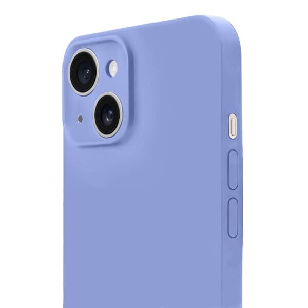 Etui do iPhone 13 silikonowe z mikrofibrą premium soft touch z osłoną na aparat, fioletowe liliowe (5)
