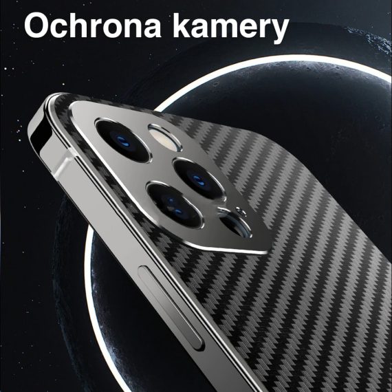 etui do iphone 13 pro max elite skin carbon edition, cienkie luksusowe, czarne