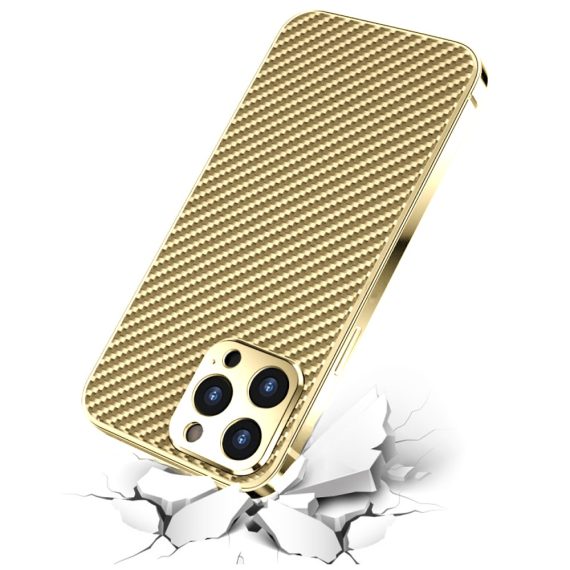 etui do iphone 13 pro max elite skin carbon edition, cienkie luksusowe, czarne