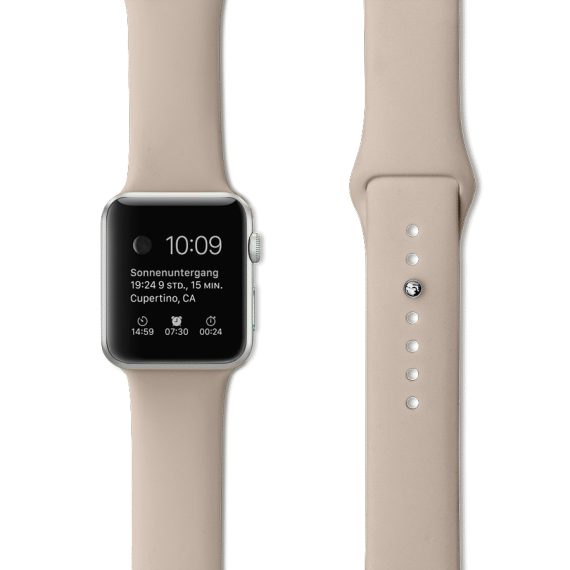 sportowy pasek silikonowy do zegarka apple watch 7 / 6 / 5 / 4 / 3 / se 38/40/41mm kawa z mlekiem