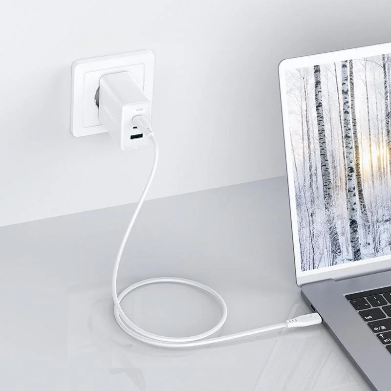 Ładowarka sieciowa 3w1 2x USB Typ C : USB 65W, PD, QC 3.0, AFC, FCP1