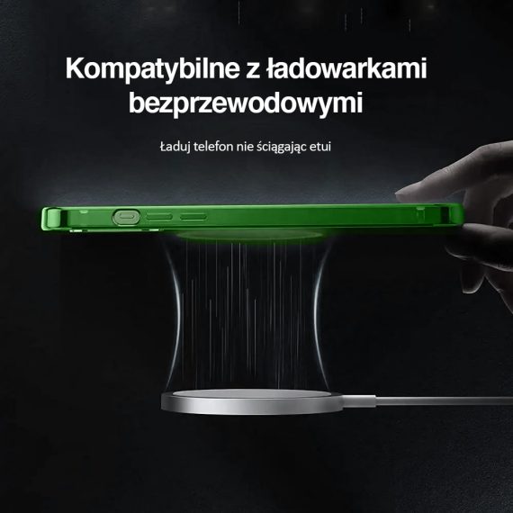 etui do iphone 13 pro max full protect z osłoną kamery zielony