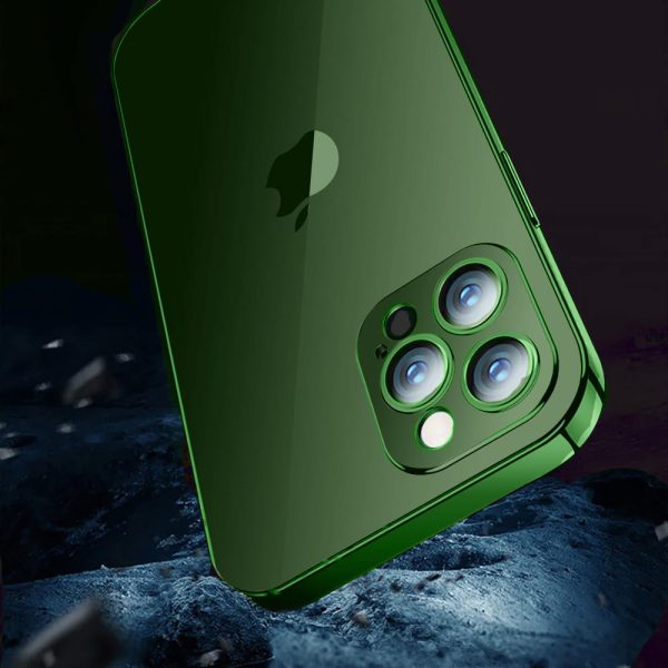 etui do iphone 13 pro max full protect z osłoną kamery zielony