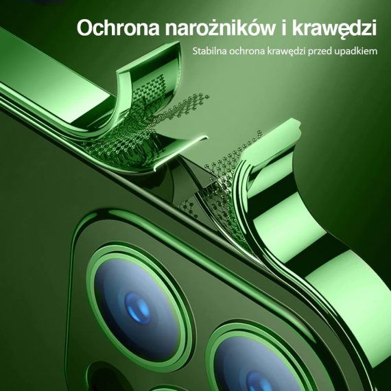 etui do iphone 13 pro max full protect z osłoną kamery zielony