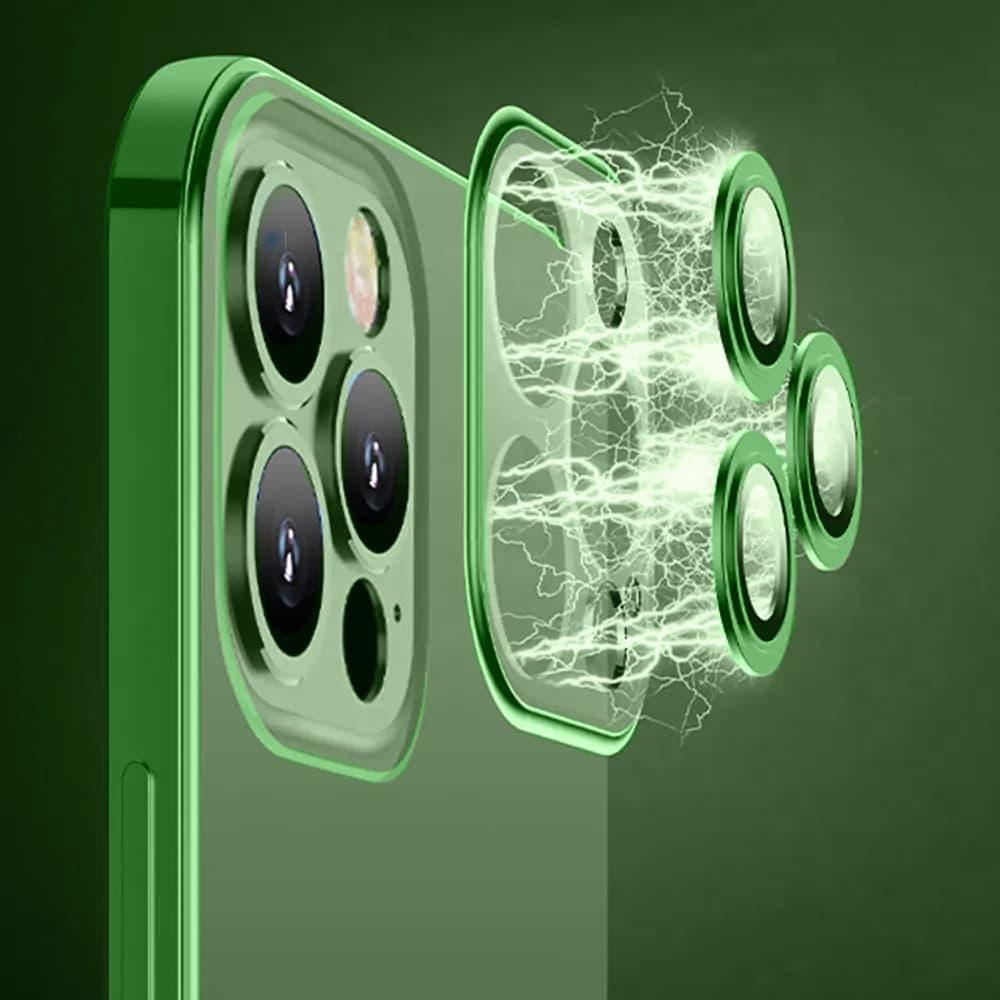 etui do iphone 13 pro max full protect z osłoną kamery zielony