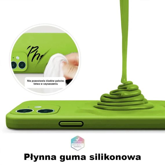 etui do iphone 13 pro max silikonowe z mikrofibrą premium soft touch zieleń wiosenna (kopia)