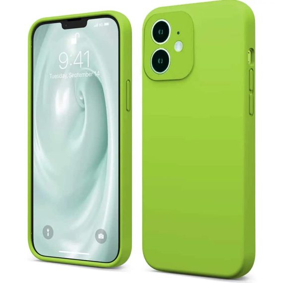 etui do iphone 13 pro max silikonowe z mikrofibrą premium soft touch zieleń wiosenna (kopia)