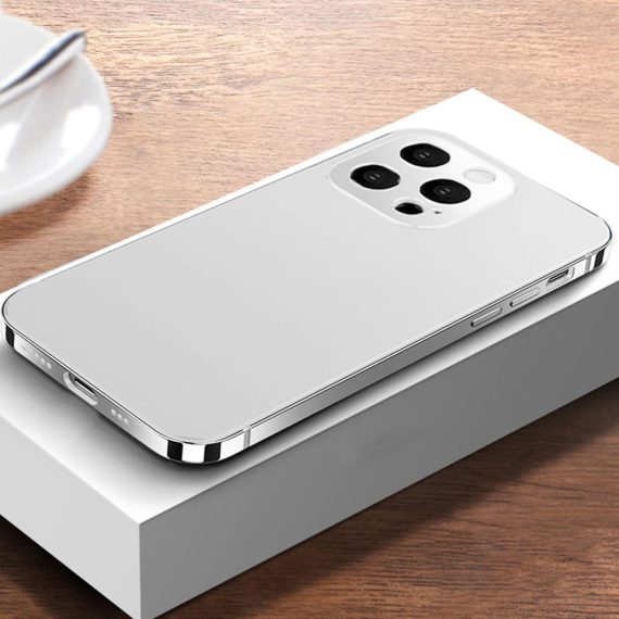 etui do iphone 13 pro max luxury skin protect cienkie, metalowa ramka, zielony tył (kopia)