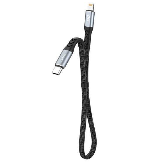 Kabel USB-C na Lightning do iPhone szybkie ładowanie PD20W bardzo krótki 20cm czarny
