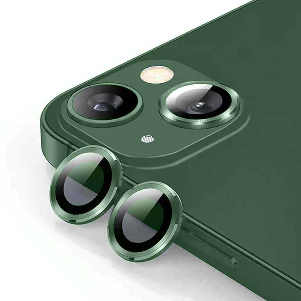 metalowa osłona obiektywów szkło na aparat iphone 13 mini zielony