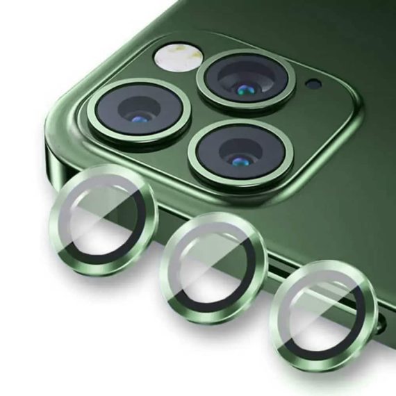Metalowa osłona obiektywów szkło na aparat iPhone 13 Pro Max Alpejska zieleń