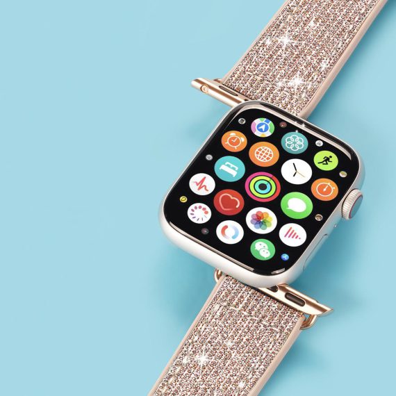 złoty pasek, bransoleta do zegarka apple watch 7 / 6 / 5 / 4 / 3 / se 38/40/41 mm