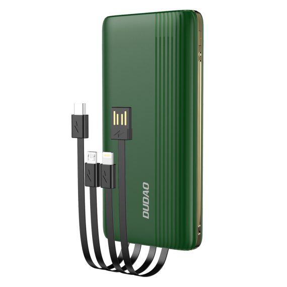 Power bank 20000 mAh 4w1 (Lightning, USB Typ C,  USB, micro USB) wyświetlacz LED, zielony