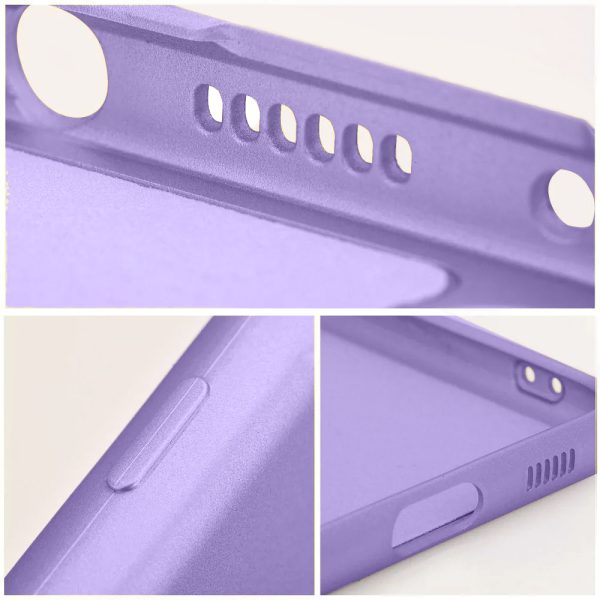 etui do iphone 13 metallic effect satynowa powłoka, metaliczny kolor liliowy