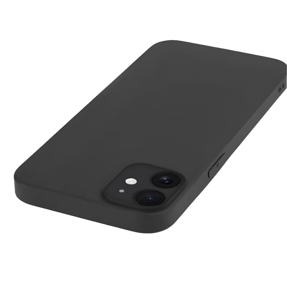 Etui do iPhone 12 Mini silikonowe z mikrofibrą soft touch z osłoną na aparat, czarne (4)