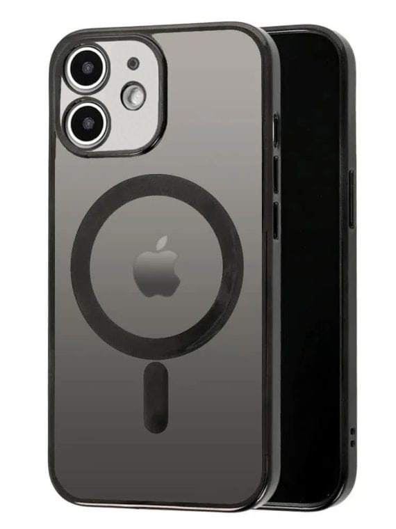 etui do iphone 12 pro czarny premium black magsafe z osłoną kamery (kopia)