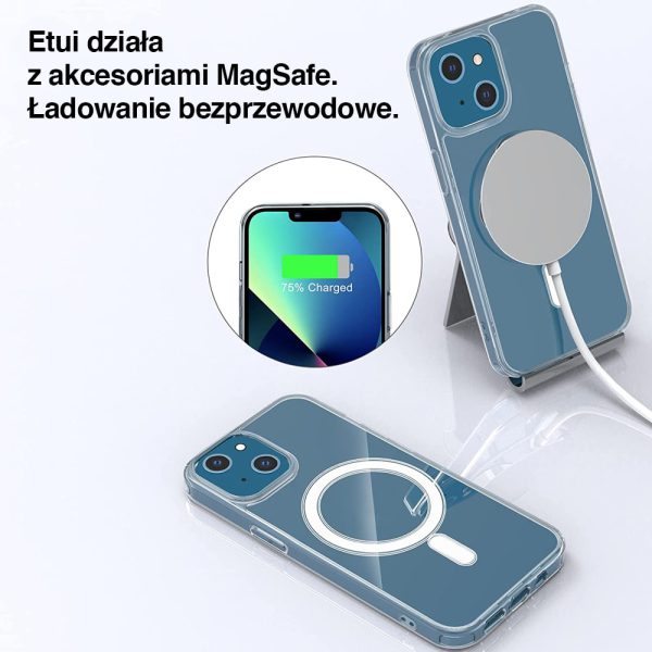 etui do iphone 13 clear case przeźroczyste, elastyczny tył z magsafe (kopia)