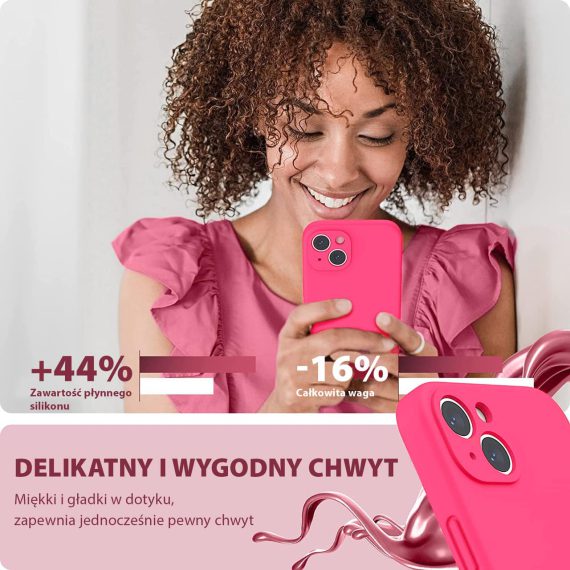 etui do iphone 13 mini silikonowe z mikrofibrą premium soft touch śliwkowy z ochroną na aparat (kopia)